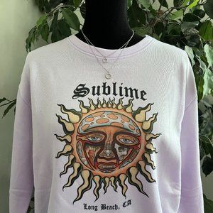 Sublime Vintage Graphic Purple Crewneck Pullover Sweatshirt